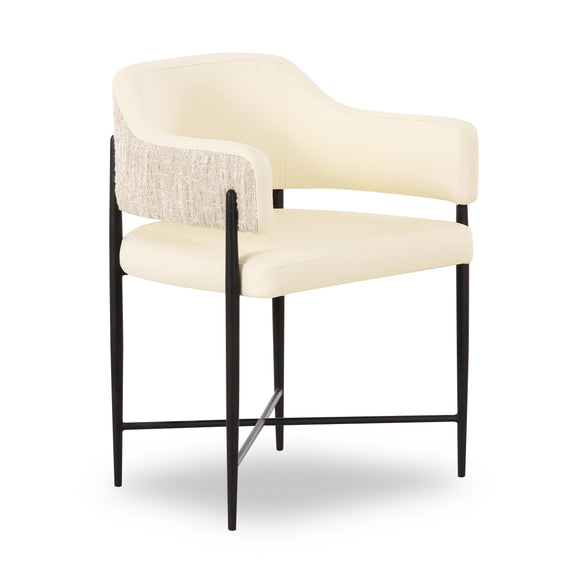 Sezanne 2-Tone Performance Vegan Leather Dining Chair - Cream