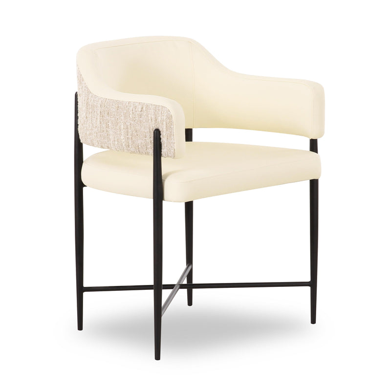 Sezanne 2-Tone Performance Vegan Leather Dining Chair - Cream
