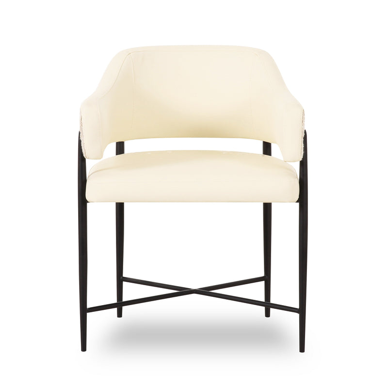 Sezanne 2-Tone Performance Vegan Leather Dining Chair - Cream
