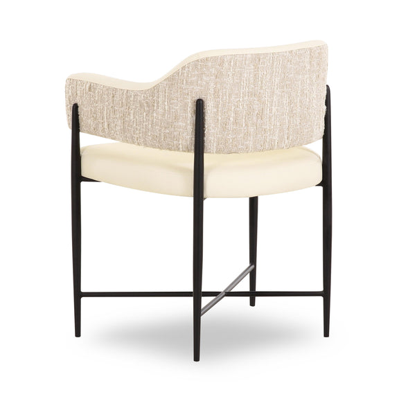 Sezanne 2-Tone Performance Vegan Leather Dining Chair - Cream