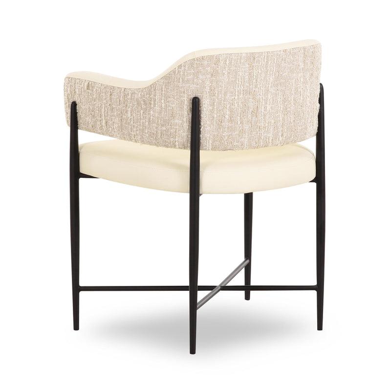 Sezanne 2-Tone Performance Vegan Leather Dining Chair - Cream