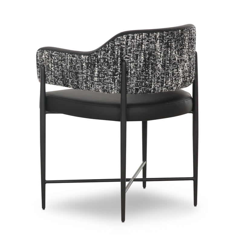 Sezanne 2-Tone Performance Vegan Leather Dining Chair - Black