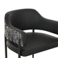 Sezanne 2-Tone Performance Vegan Leather Dining Chair - Black