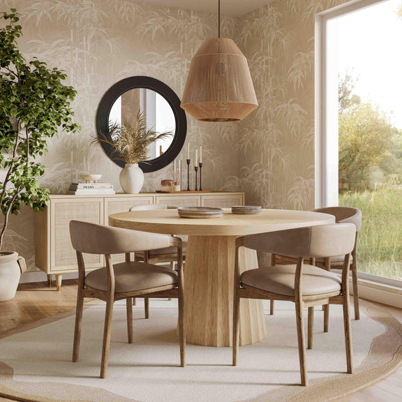 Vina Performance Vegan Leather Dining Chair - Taupe