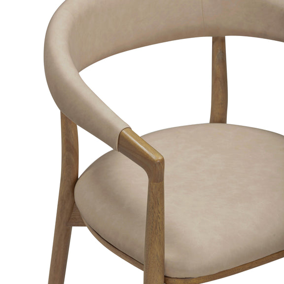 Vina Performance Vegan Leather Dining Chair - Taupe