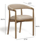 Vina Performance Vegan Leather Dining Chair - Taupe