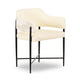 Sezanne Cream 2-Tone Performance Vegan Leather and Jacquard Dining Chair