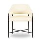 Sezanne Cream 2-Tone Performance Vegan Leather and Jacquard Dining Chair