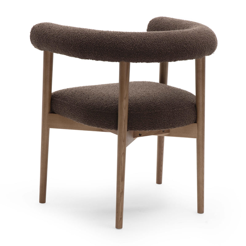 Spara Performance Boucle Dining Chair - Chocolate Brown