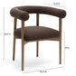 Spara Performance Boucle Dining Chair - Chocolate Brown