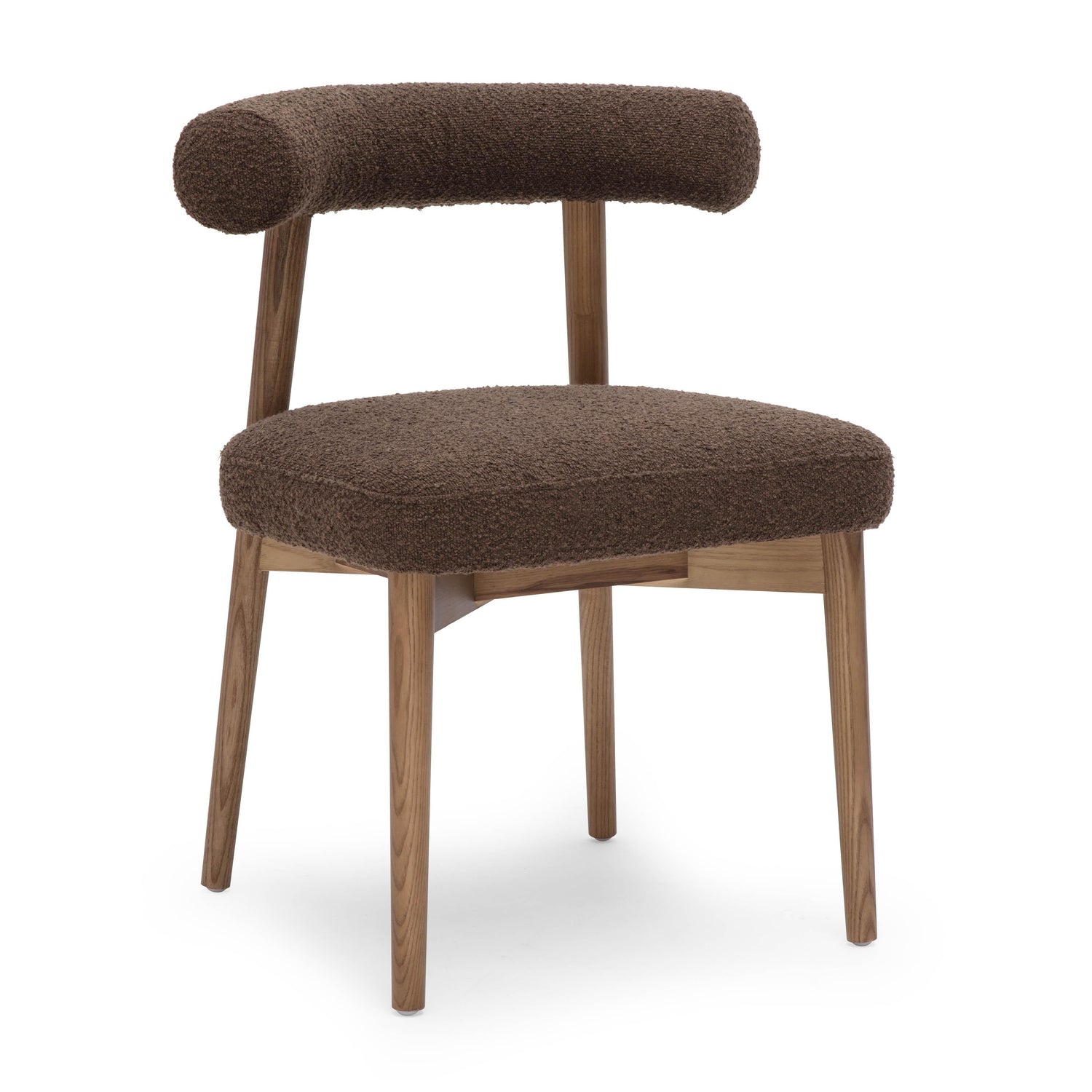 Spara Performance Boucle Side Chair - Chocolate Brown
