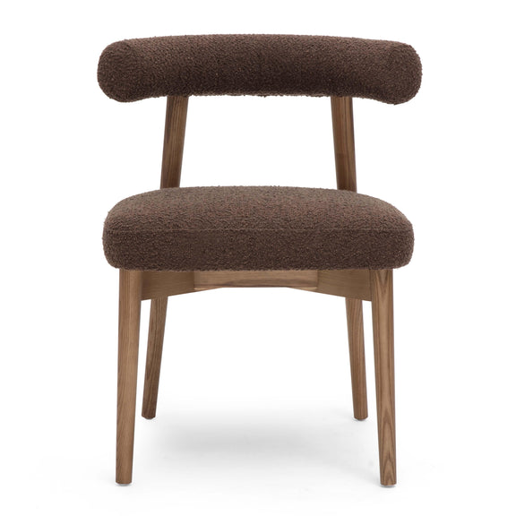 Spara Performance Boucle Side Chair - Chocolate Brown