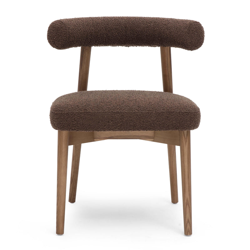 Spara Performance Boucle Side Chair - Chocolate Brown