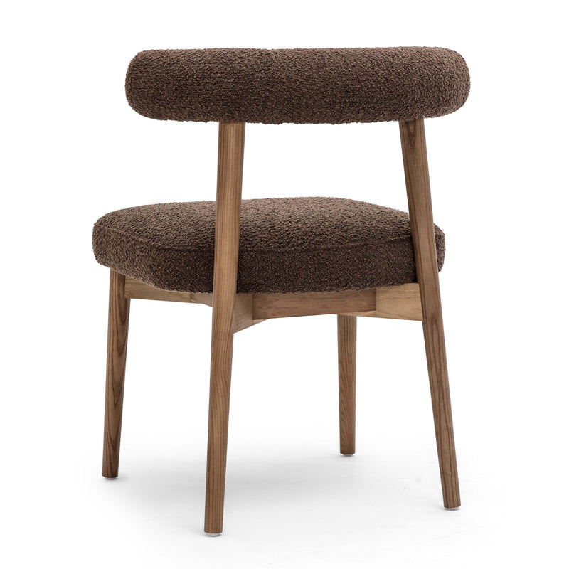 Spara Performance Boucle Side Chair - Chocolate Brown
