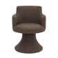 Jeffree Chocolate Brown Performance Boucle Swivel Dining Chair