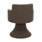 Jeffree Chocolate Brown Performance Boucle Swivel Dining Chair