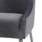 Beatrix Grey Velvet Side Chair with Silver Legs