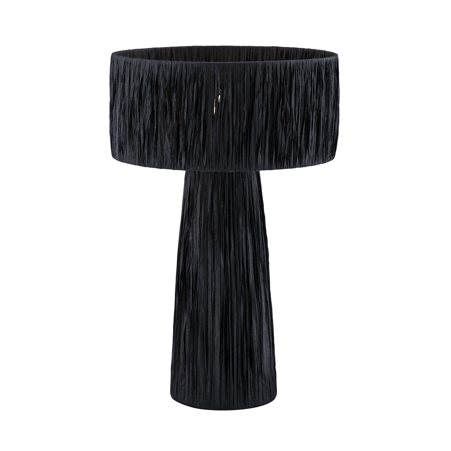 Shelby Raffia Black Table Lamp