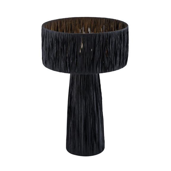 Shelby Raffia Black Table Lamp