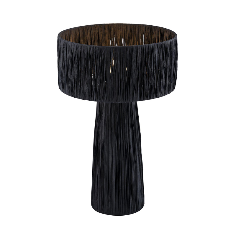 Shelby Raffia Black Table Lamp