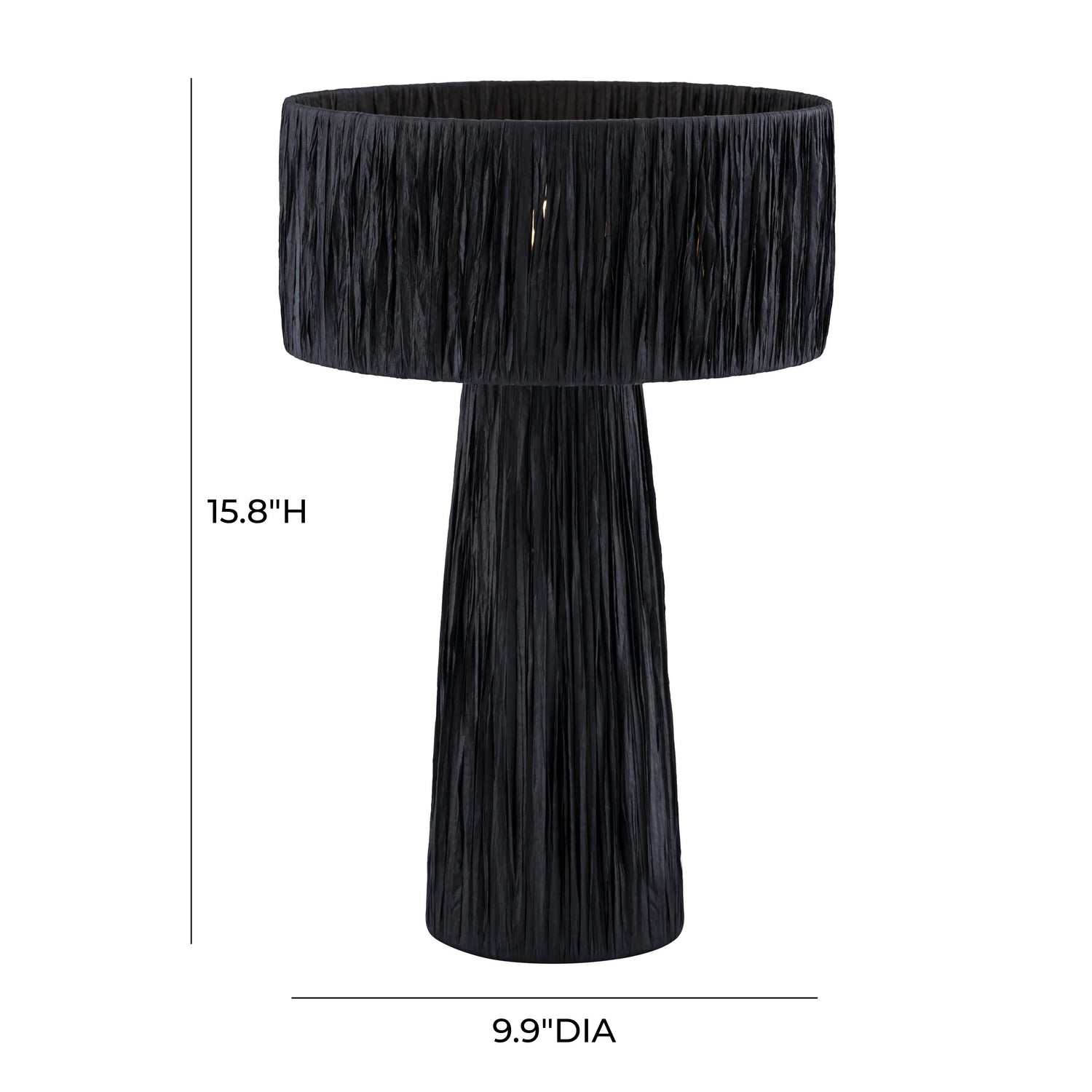 Shelby Raffia Black Table Lamp