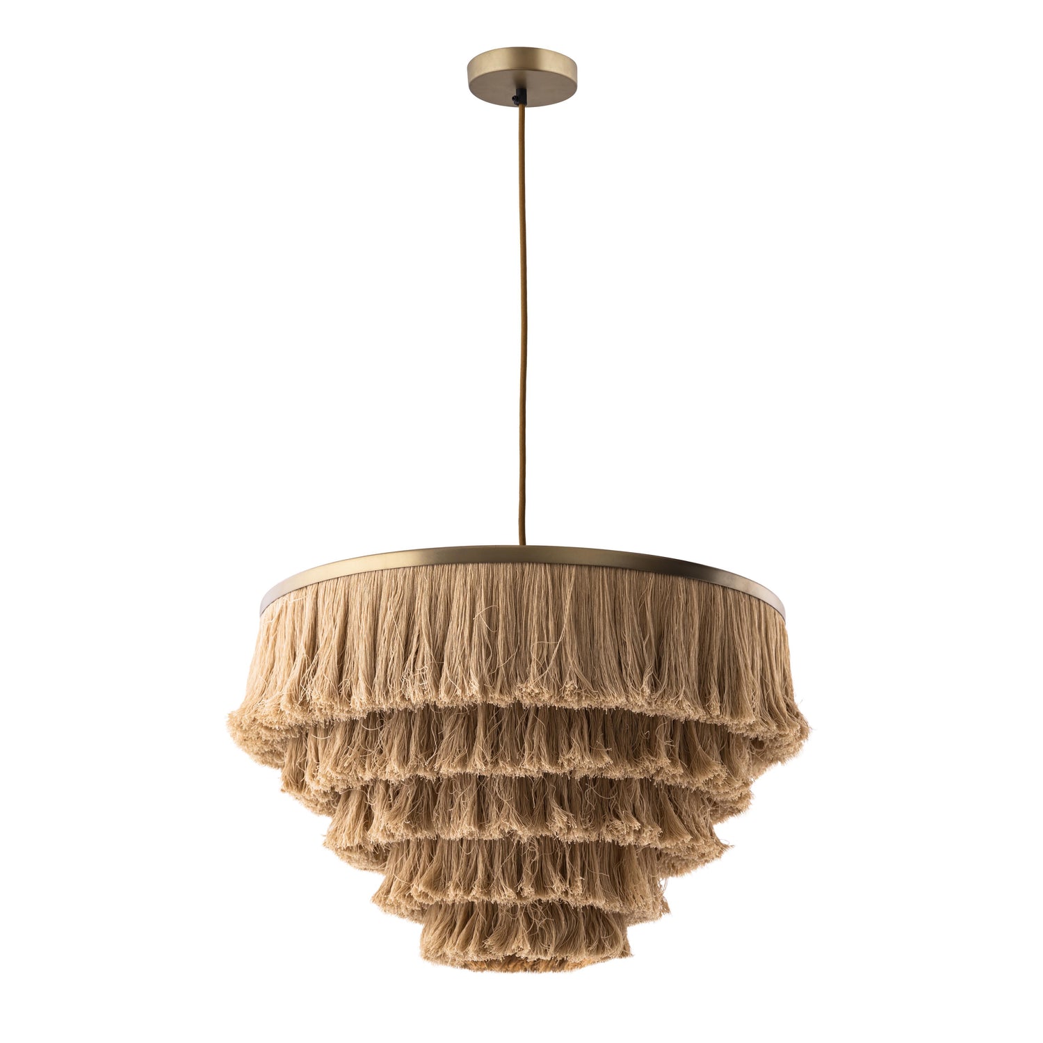 Sarai Natural Fringe Pendant