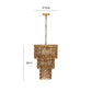 Nirsa Brass Chain Link 3-Tier Chandelier