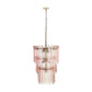 Hampshire Pink Acrylic 3-Tier Chandelier