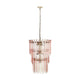 Hampshire Pink Acrylic 3-Tier Chandelier