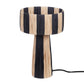 Shelby Raffia Table Lamp - Black/Natural