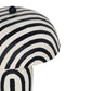 Maiori Black Striped Papier Mache Table Lamp