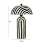Maiori Black Striped Papier Mache Table Lamp