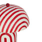 Maiori Red Striped Papier Mache Table Lamp