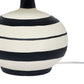 Positano Black Striped Papier Mache Table Lamp