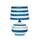Positano Blue Striped Papier Mache Table Lamp