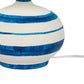Positano Blue Striped Papier Mache Table Lamp
