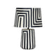 Minori Black Striped Papier Mache Table Lamp