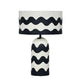 Tropea Black Waves Papier Mache Table Lamp