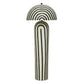Maiori Black Striped Papier Mache Floor Lamp