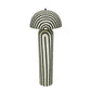 Maiori Black Striped Papier Mache Floor Lamp