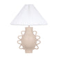 Hazza Cream Pleated Table Lamp