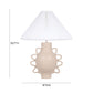 Hazza Cream Pleated Table Lamp
