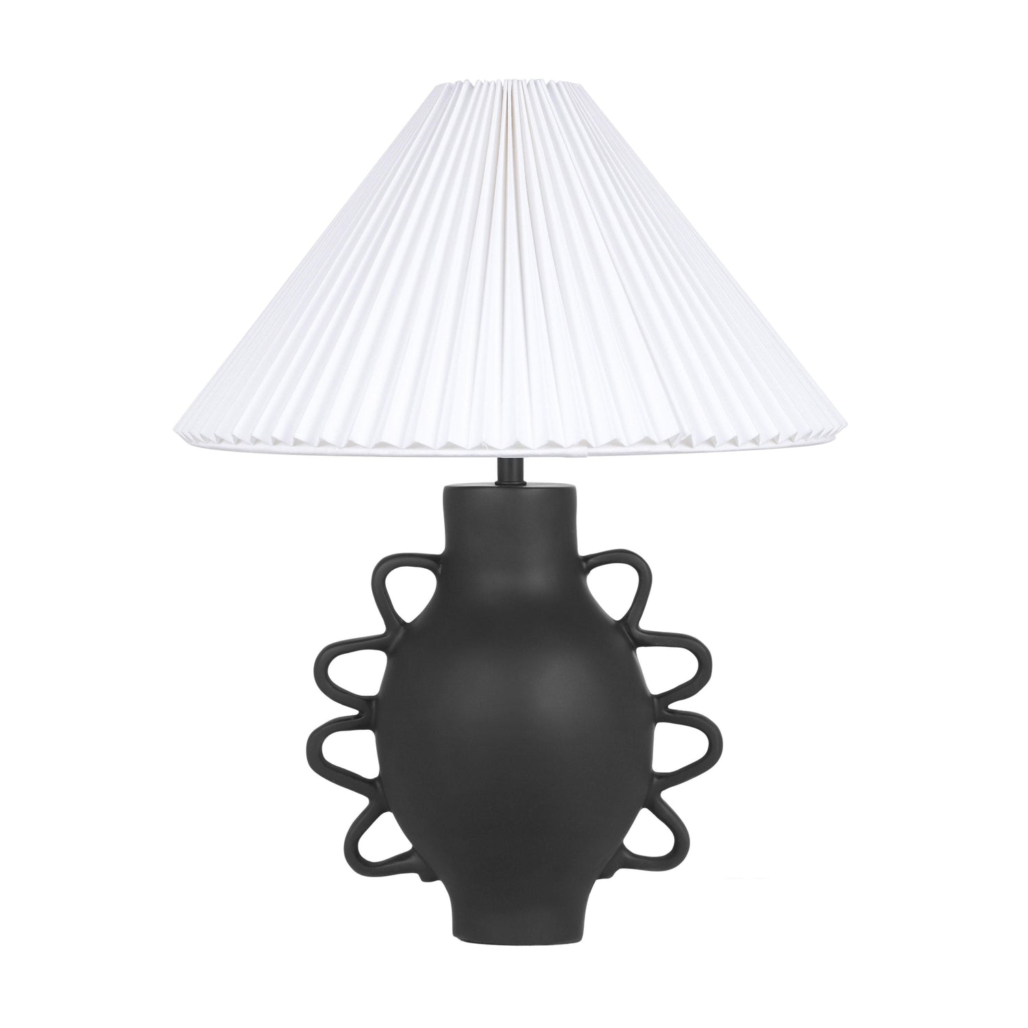 Hazza Black Pleated Table Lamp