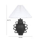 Hazza Black Pleated Table Lamp