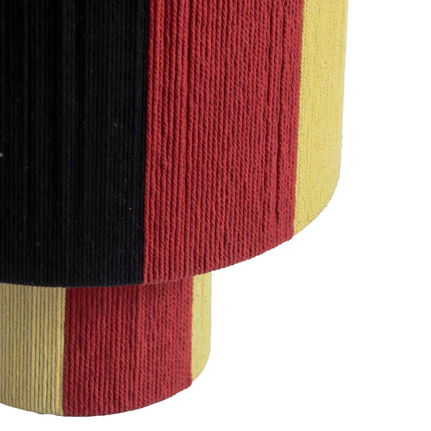 Guinevere Red and Yellow Striped Cotton Table Lamp