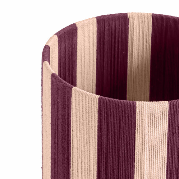 Guinevere Purple and Pink Striped Cotton Table Lamp