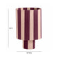 Guinevere Purple and Pink Striped Cotton Table Lamp