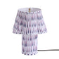 Corrine Purple and White Streaked Cotton Table Lamp