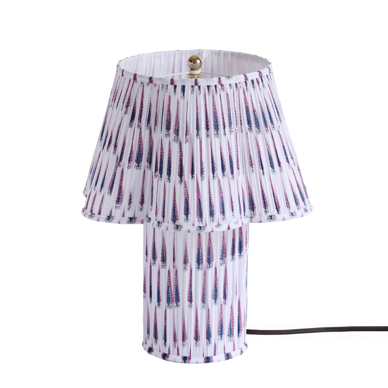 Corrine Purple and White Streaked Cotton Table Lamp