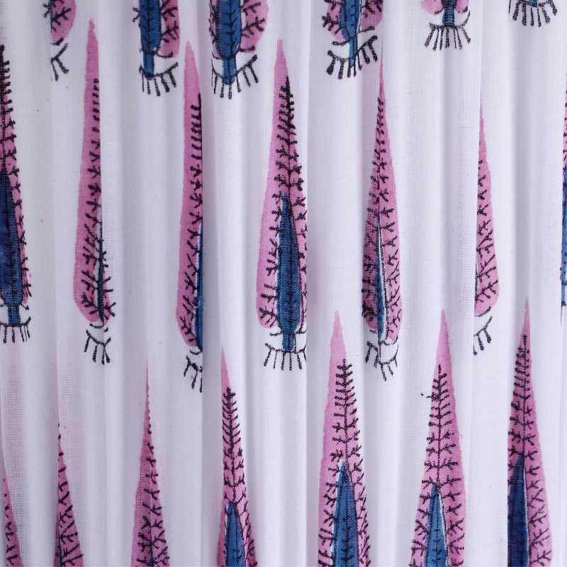 Corrine Purple and White Streaked Cotton Table Lamp